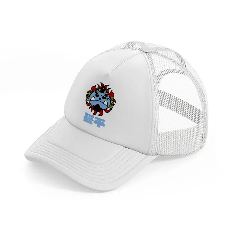 jinbei logo-white-trucker-hat