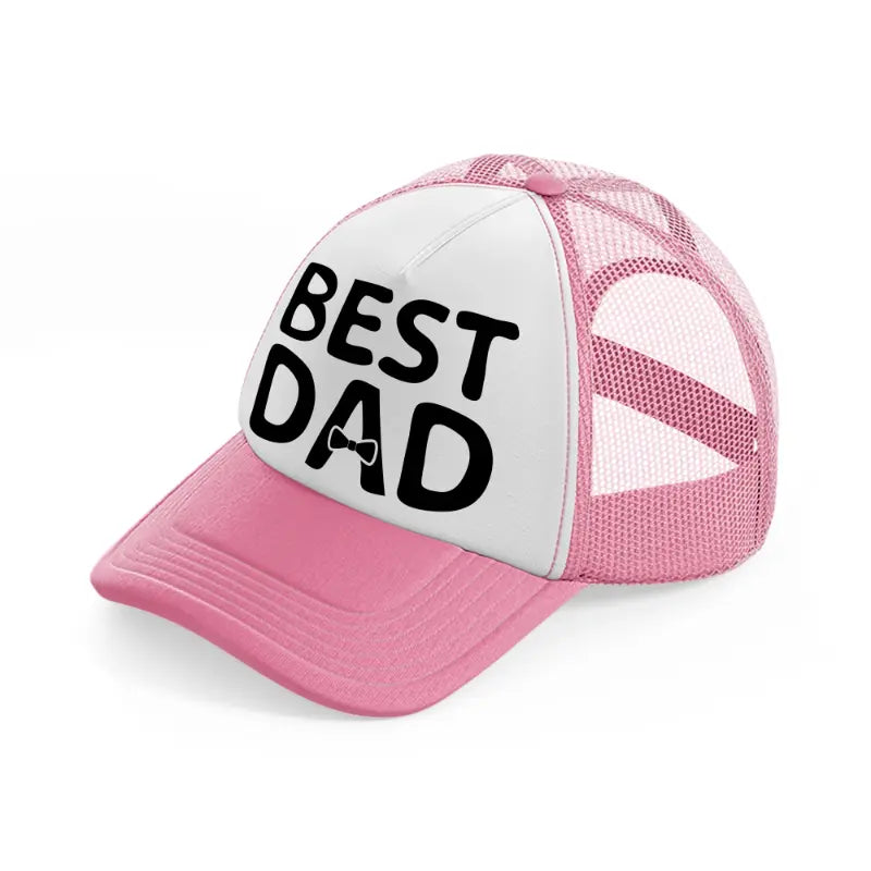 best dad bow-pink-and-white-trucker-hat