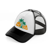 surf club-black-and-white-trucker-hat