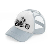 harley davidson bike-grey-trucker-hat