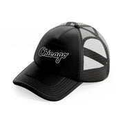 chicago font-black-trucker-hat