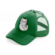 white kitten-green-trucker-hat