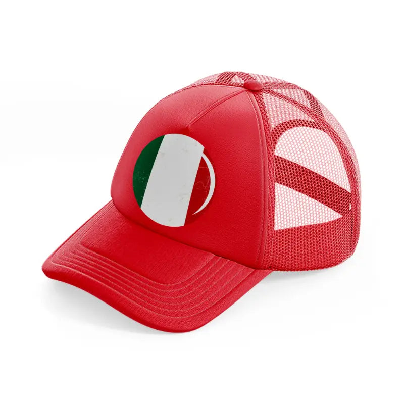 circle flag-red-trucker-hat