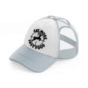 eat more fast food target-grey-trucker-hat