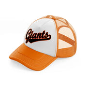 giants supporter-orange-trucker-hat