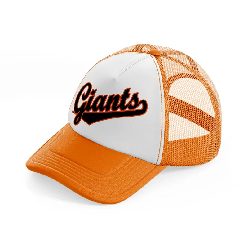 giants supporter orange trucker hat