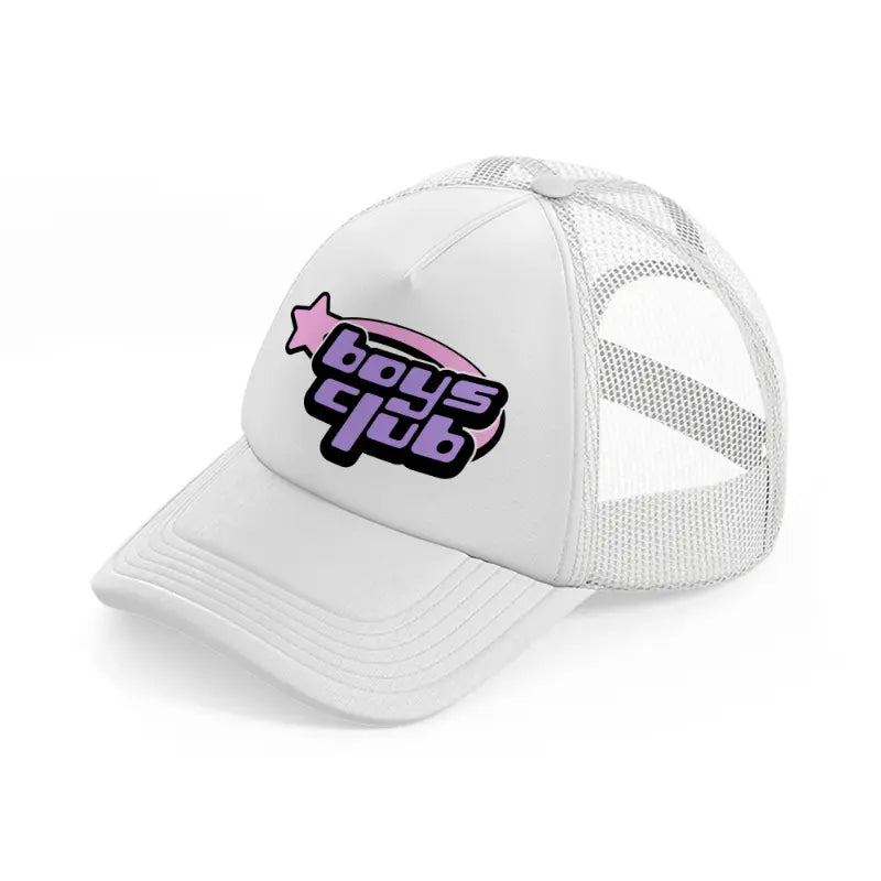 boys club-white-trucker-hat