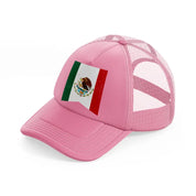 mexican flag-pink-trucker-hat