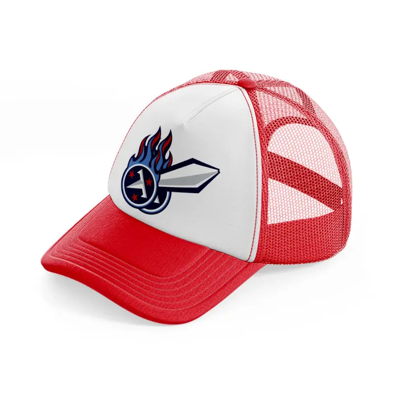 tennessee titans supporter-red-and-white-trucker-hat