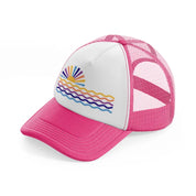 sunset-neon-pink-trucker-hat