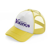 minnesota vikings purple-yellow-trucker-hat