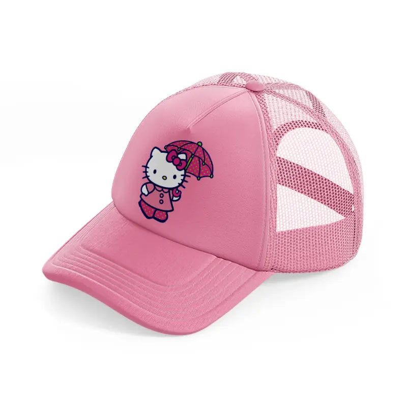 hello kitty umbrella-pink-trucker-hat