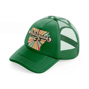 arkansas green trucker hat