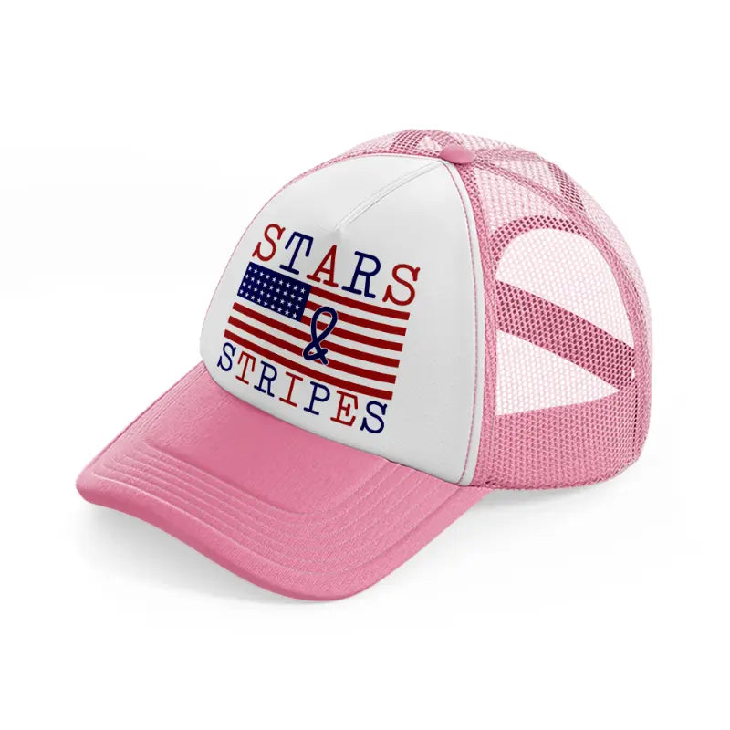 stars & stripes-010-pink-and-white-trucker-hat