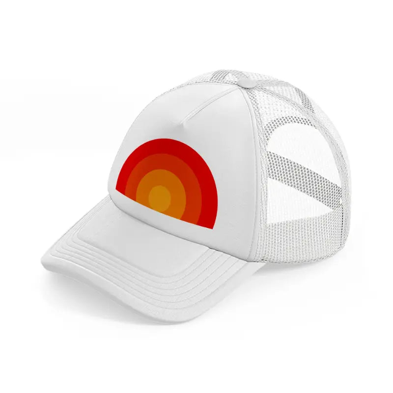 sunset abstract white trucker hat