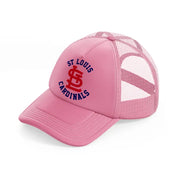 st louis cardinals retro logo-pink-trucker-hat