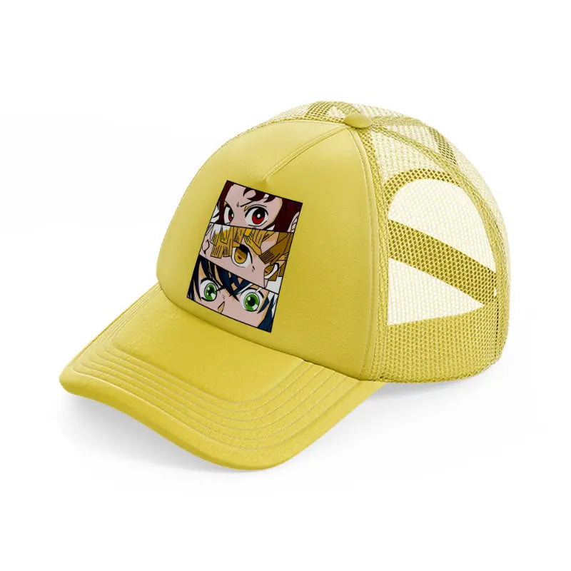 demon slayer-gold-trucker-hat