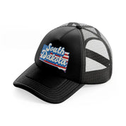 south dakota flag-black-trucker-hat
