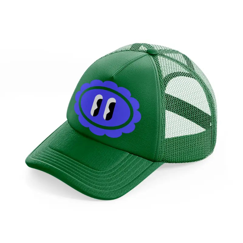flower blue-green-trucker-hat