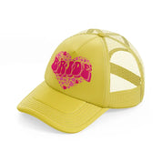 21 gold trucker hat