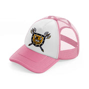 minnesota vikings shield-pink-and-white-trucker-hat