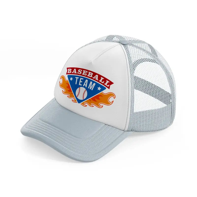 baseball team-grey-trucker-hat