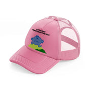 little miss monster on the hill-pink-trucker-hat