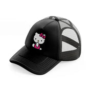 hello kitty curious-black-trucker-hat