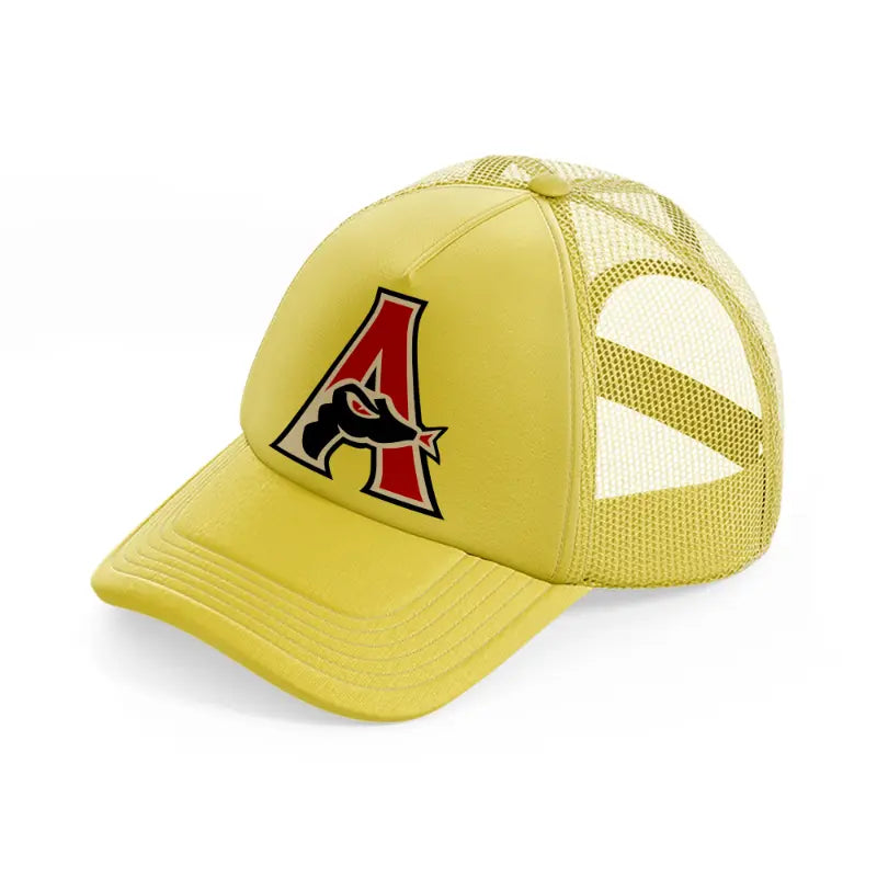 arizona diamondbacks letter-gold-trucker-hat