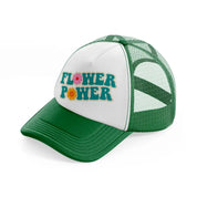 groovy love sentiments gs 14 green and white trucker hat