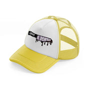 love & death knife yellow trucker hat