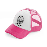 demonic man-neon-pink-trucker-hat