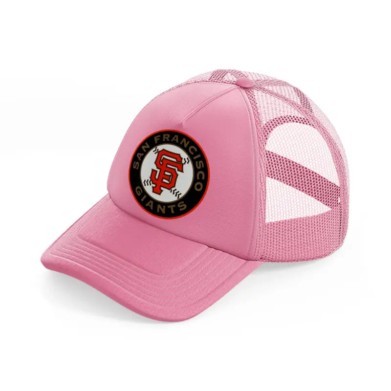 san francisco giants badge-pink-trucker-hat