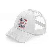 pour the wine his last name is mine white trucker hat