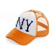 ny yankees-orange-trucker-hat