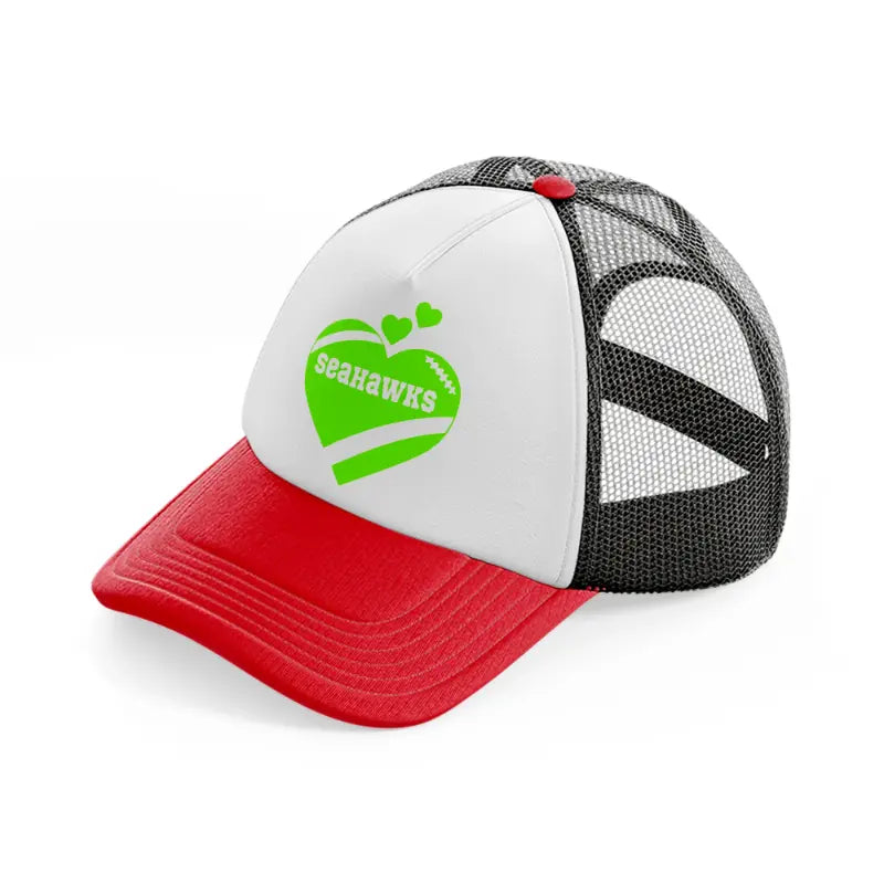 seattle seahawks lover-red-and-black-trucker-hat