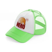 hero one punch man-lime-green-trucker-hat