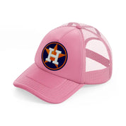houston astros minimalist-pink-trucker-hat