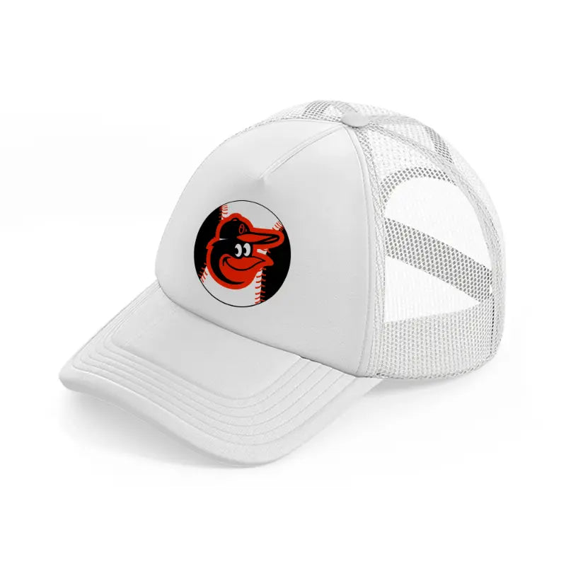 baltimore orioles baseball ball white trucker hat