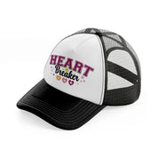 heart breaker black-black-and-white-trucker-hat