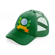 golf ball color-green-trucker-hat