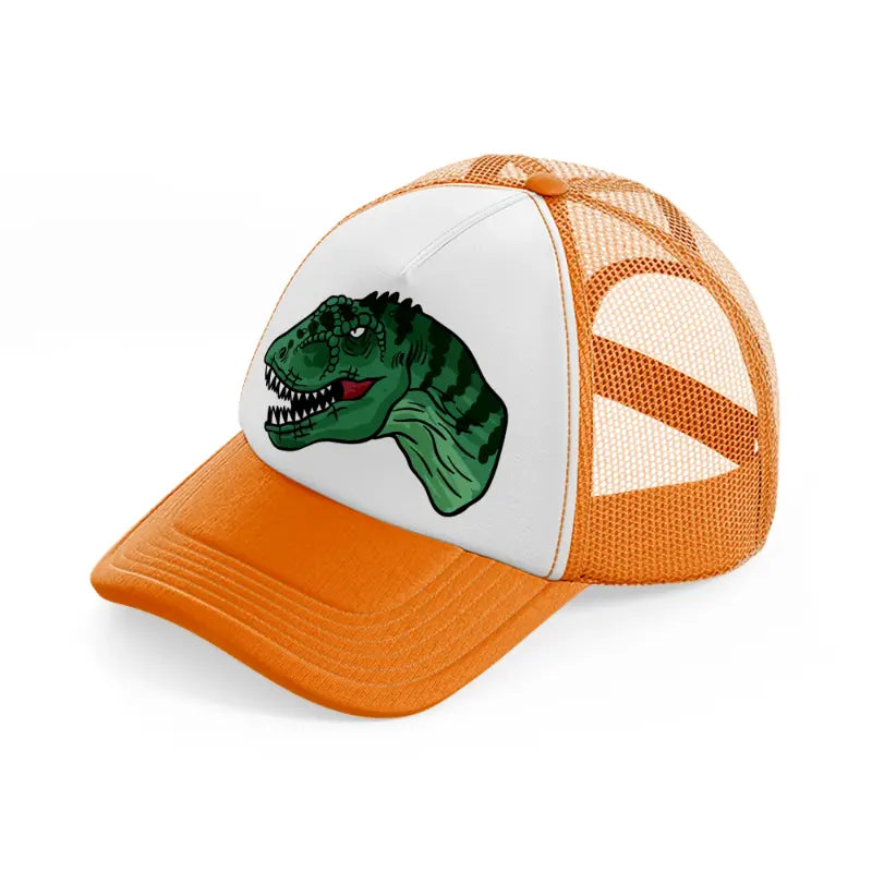 tyrannosaurus-rex-orange-trucker-hat