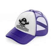 raiders pirate-purple-trucker-hat