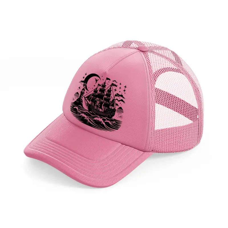 ship night-pink-trucker-hat