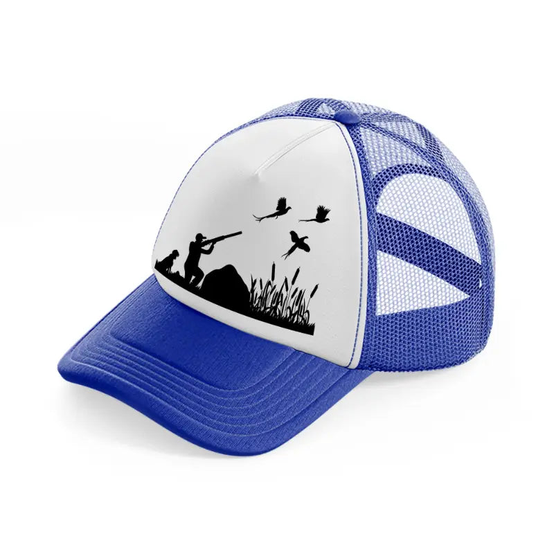 hunting-blue-and-white-trucker-hat