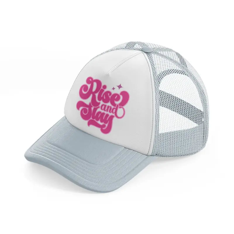 rise and slay grey trucker hat