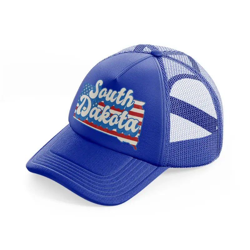 south dakota flag-blue-trucker-hat