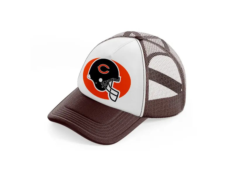 chicago bears helmet-brown-trucker-hat