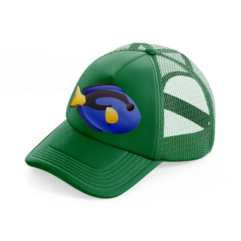 blue tang fish green trucker hat