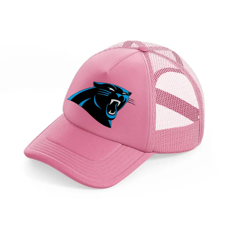 carolina panthers face-pink-trucker-hat